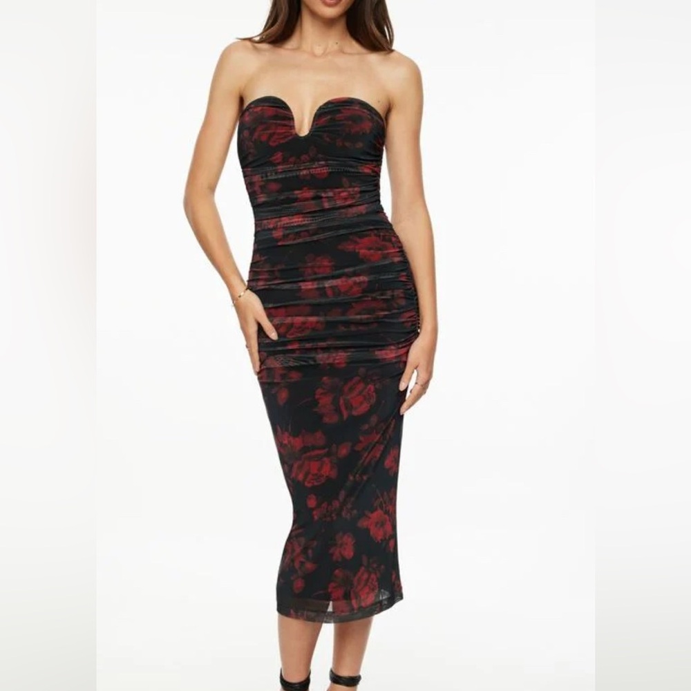 Dynamite strapless midi dress size small